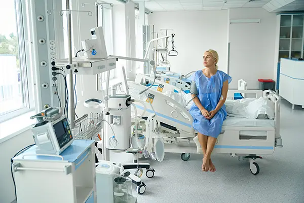 Hospital room with advanced medical equipment, highlighting the importance of commercial appliance repair for healthcare facilities.